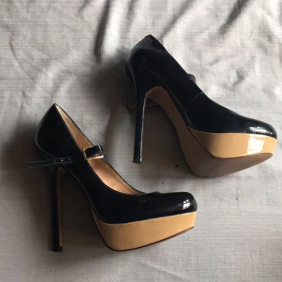 Navy Blue/Tan Steven Madden Mary Jane 7.5 - Picture 2 of 3